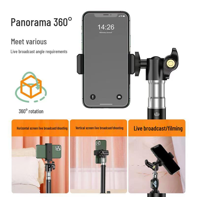 2.1m Photography & Video Tripod with Light Stand for Desktop or Floor Use