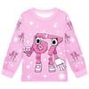 19704 Kinder Jungen Mädchen Steal a Brainrot 67 Six Seven Druck Langarm T-Shirt Hose Pyjama Nachtwäsche Sets