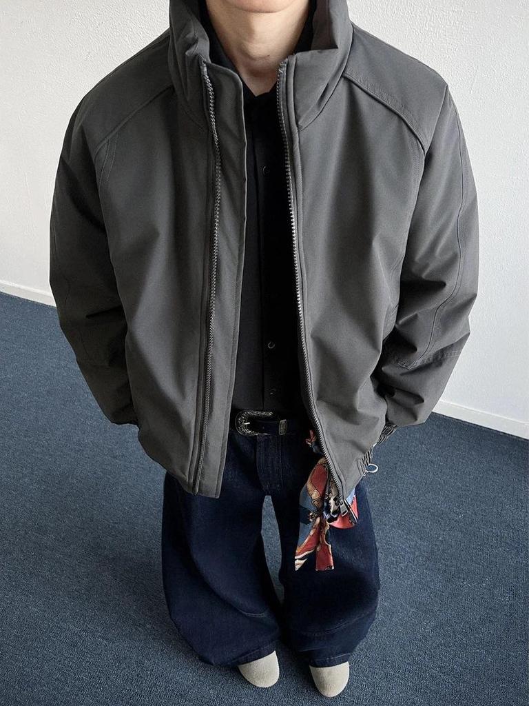 American-Style Waterproof Stand-Up Collar Coach Jacket - Cotton Winter Windbreaker for Couples