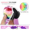 Findway Kids Ski Goggles, OTG Over-Glasses, Anti-Fog Dual Lens, Wide View (White Frame / Full Revo Pink, VLT 46%) for Snow Sports