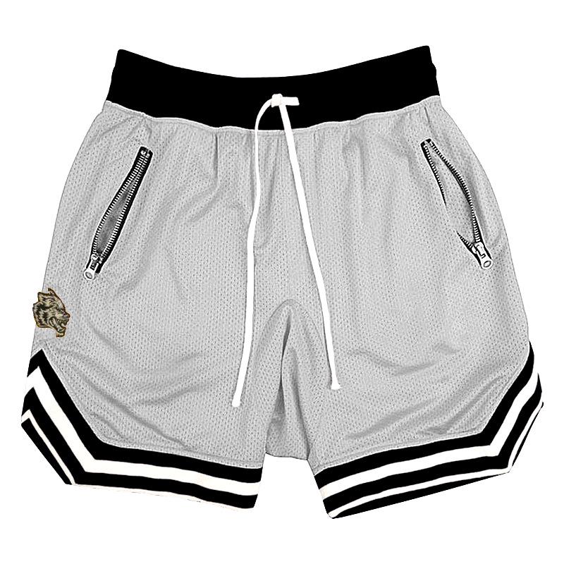 Men's Breathable Mesh Athletic Shorts - Casual European/American Summer Loose Fit for Running, Fitness, and Basketball.