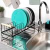 Dish Drainer Plate Stand Lids Metal Black