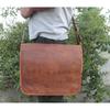 New Men & Women Genuine Vintage Brown Leather Messenger Bag Shoulder Bag