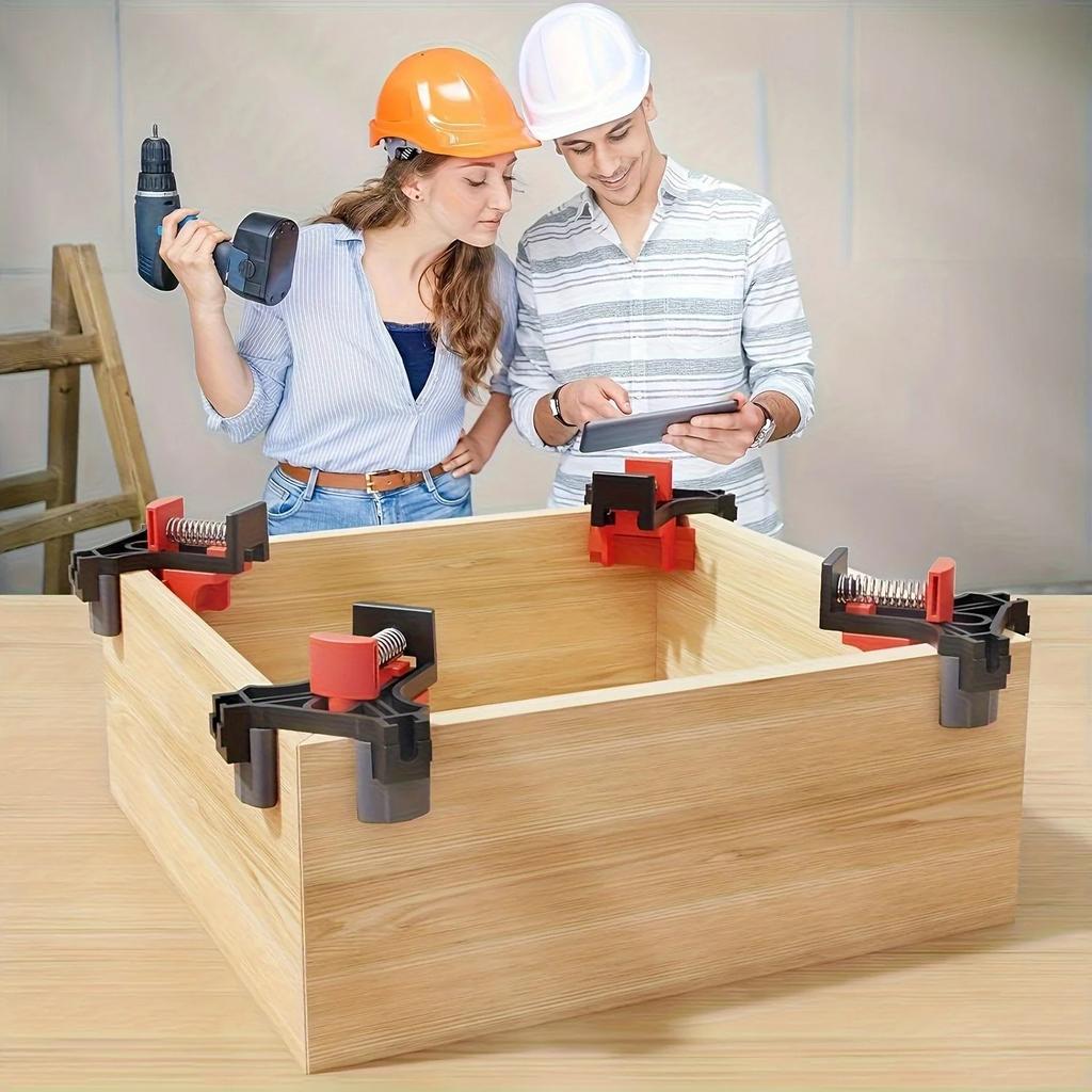 Heavy Duty Adjustable Angle Clamp, Multi-Angle 0°/15°/30°/45°/90° Locking with Ergonomic Handle & Non-Slip Base for Woodworking