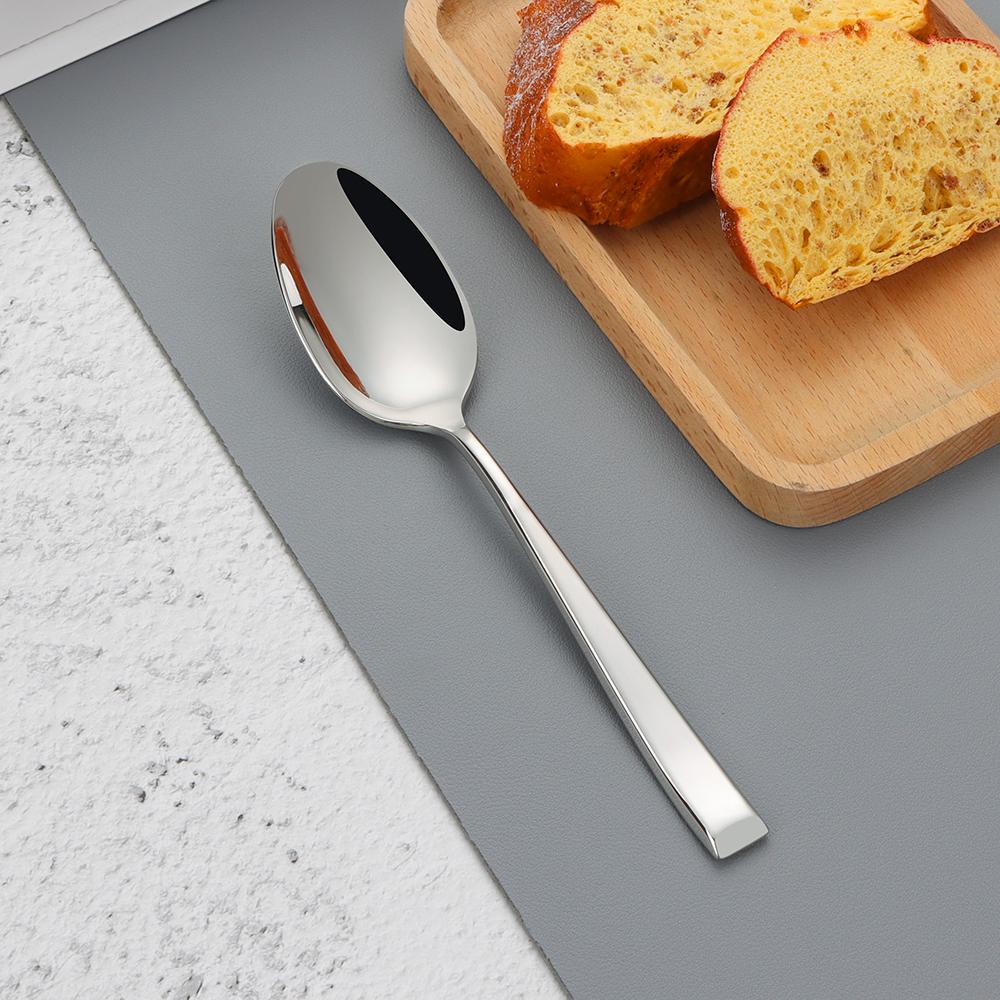 

2/4/6/12 шт. Золотые десертные ложки из нержавеющей стали 304, набор ложек для мороженого, торта, зеркальные столовые приборы, серебристая элегантная посуда 2pcs