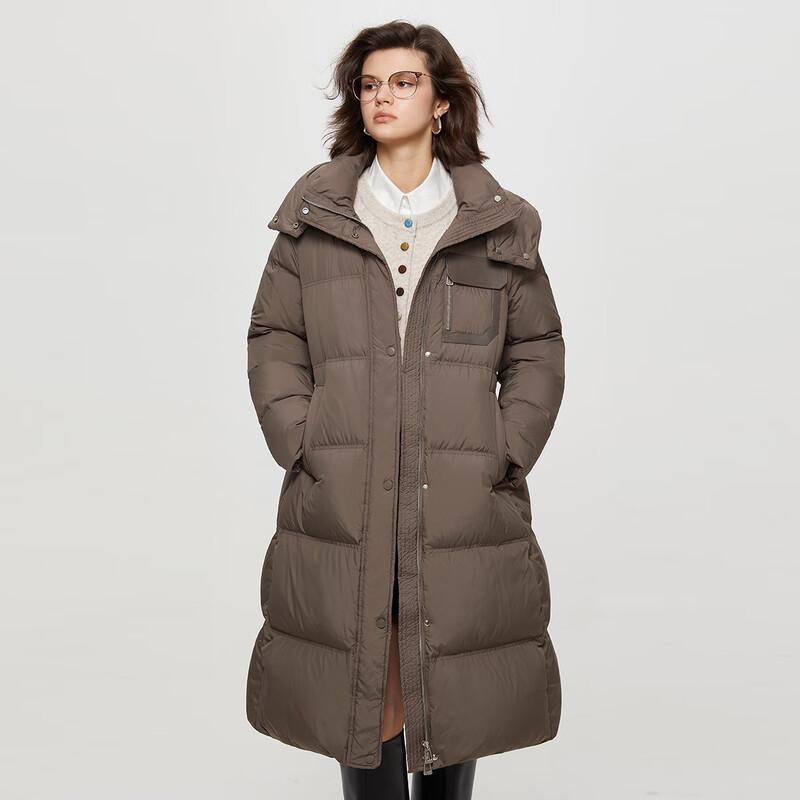 Women's Mid-Length Hooded Duck Down Jacket