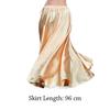 Fashion Sparkling Satin Satin Skirt Spanish Professional Belly Dance Skirt Show Costumes Large Swing Dancer Practice Wear Dance