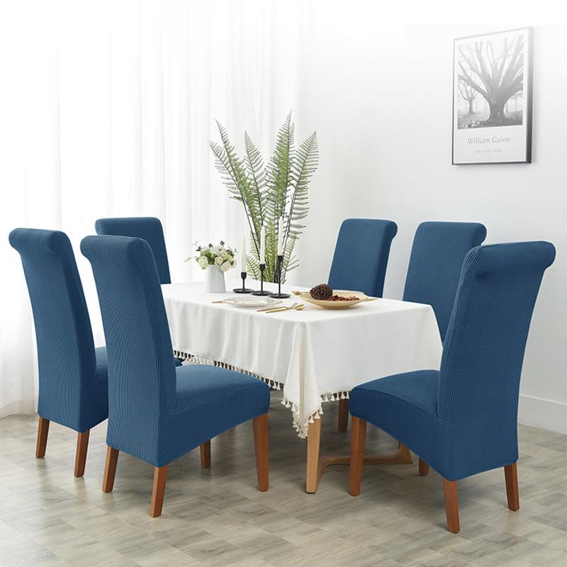 High Back &Universal High Elasticity Chair Cover Jacquard M Xl Size Chair Covers Dining Room Kitchen Office Home Corn Flannel