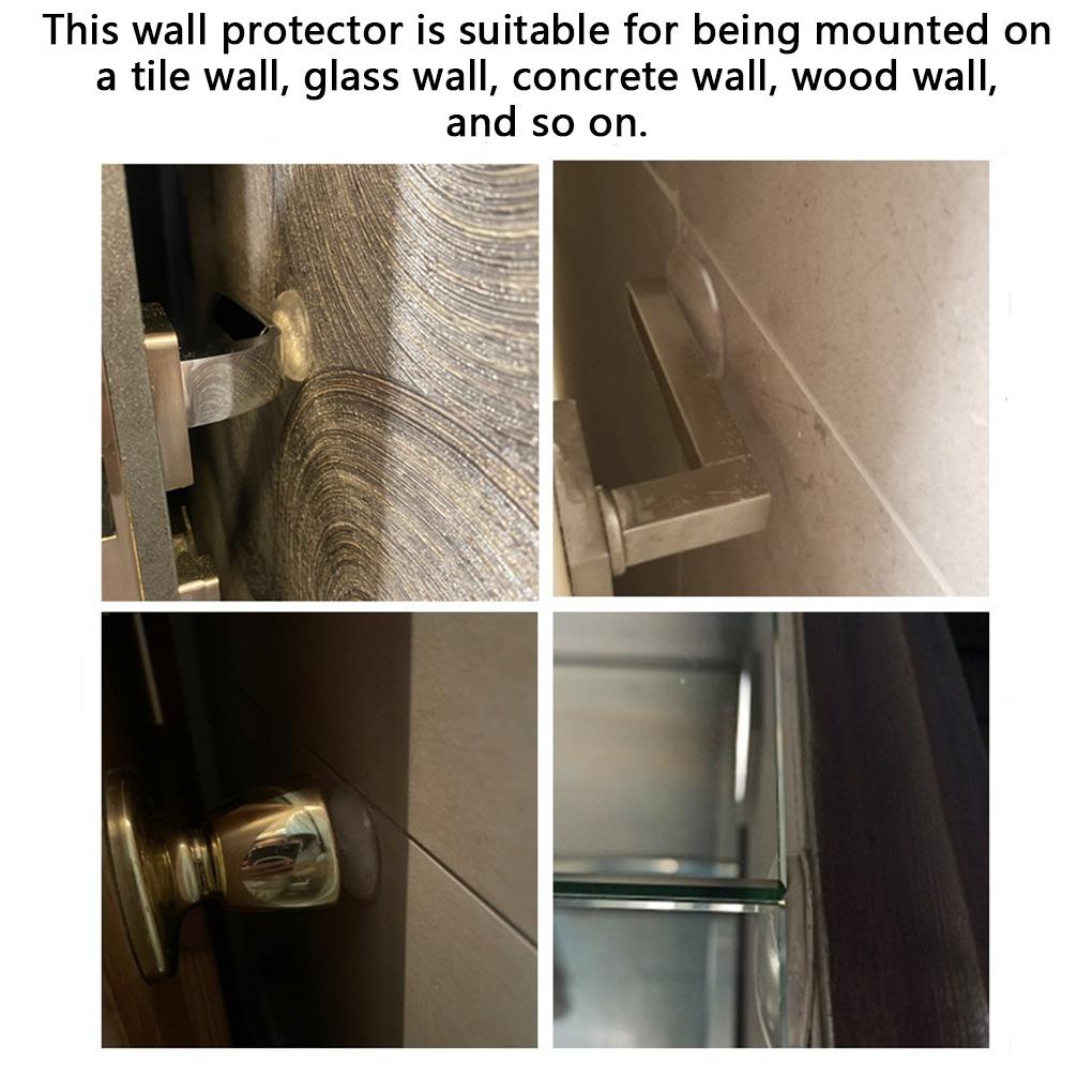 Home Office Transparent Silicone Wall Protector Living Room Self-adhesive Soft Door Handle Bumper Doorstop Nonslip Round