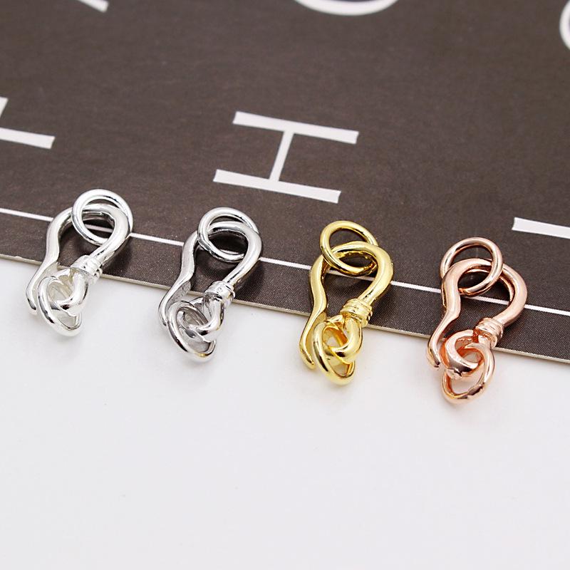 

Sterling Silver 925 Bracelet and Necklace Clasps | DIY Jewelry Connectors: Toggle, S, End, Question Mark Clasps Small