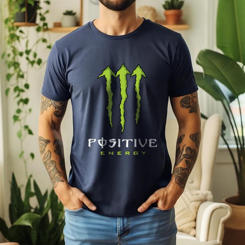 2026 Pánské Oversized Tričko Energetický Nápoj Estetika Dráp Monstra Pozitivní Energie Popkultura Grafické Ležérní Vrcholy