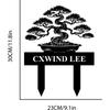 Bonsai Garden Metal Stake Yard Sign Custom Decor