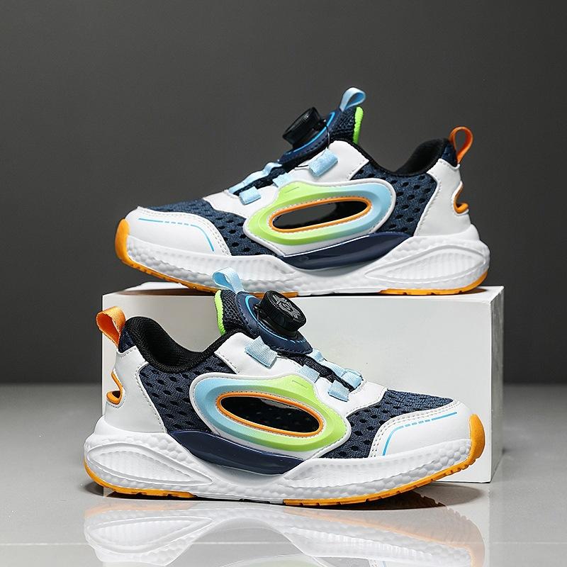 New Summer Styles of Children's Athletic Shoes: Breathable, Open-toe Sneakers for Boys, Suitable for Running