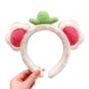 Cute Fruit Bear Ear Hair Hoop Sweet Girl Headwear Fashion Plush Hairband Hair Clip  For Women Girls
