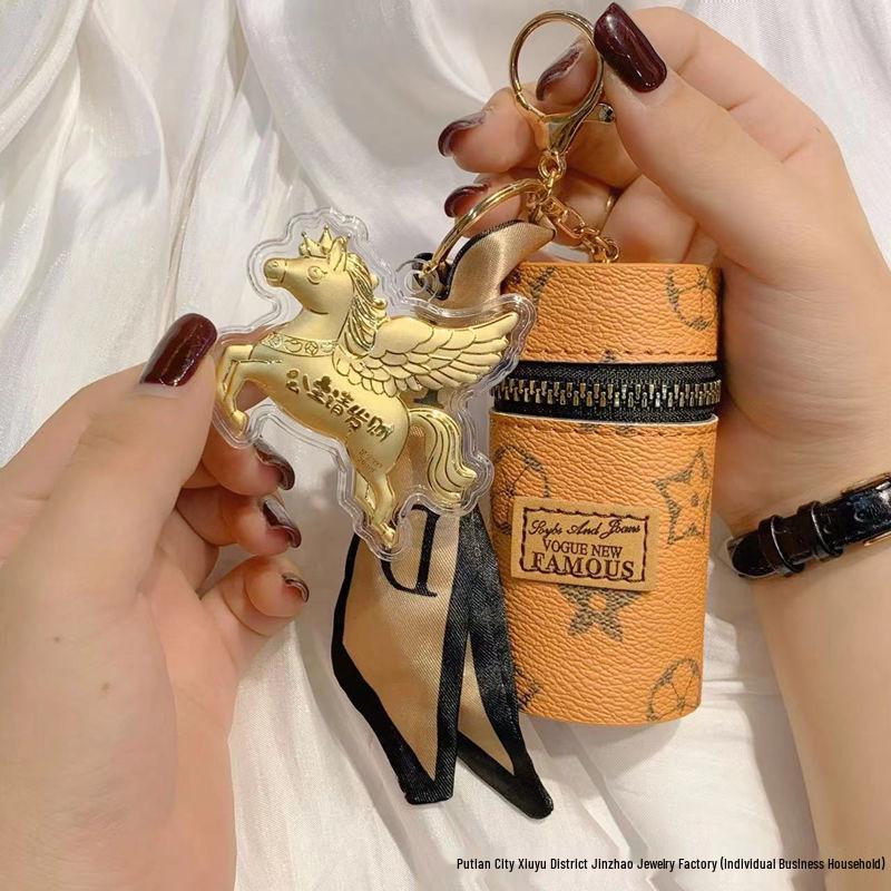 Aur Pur 999 Plic Roșu Norocos pentru Bani Breloc Auto & Pandantiv pentru Geantă Cadou