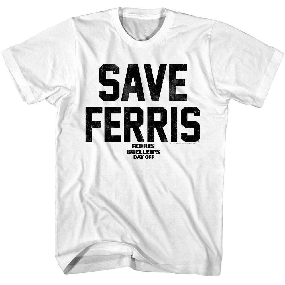 Ferris Bueller Day Off SAVE FERRIS Again Men T Shirt XXXL