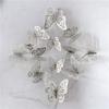 12Pcs/Set 3D Hollow Butterfly Wall Sticker Gold Silver Rose Wedding Decoration Living Room Home Decor Butterflies Decal Stickers KTY