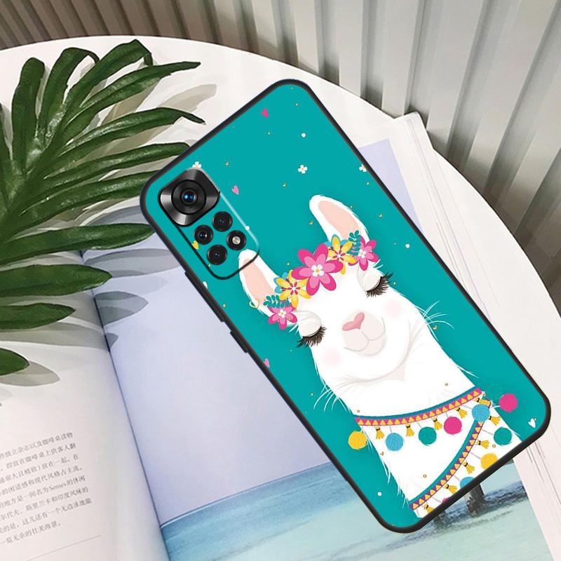 Cute Llama Case For Xiaomi Redmi Note 9 8 10 11 12 Pro Note 11S 10S 9S Redmi 12C 9C 10A 10C Back Cover