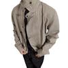 Men's High-End Retro Motorcycle Jacket – Autumn/Winter Vibe, High Street Trend Style Utility Outerwear