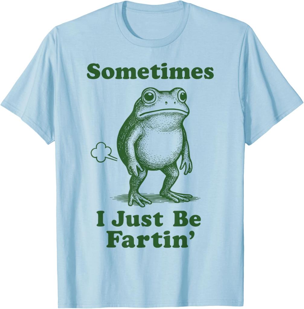 Sometimes I Just Be Fartin' Fun Frog Vintage T-Shirts Unisex Unisex Humorous Satire Animal Trend Tshirts Tops