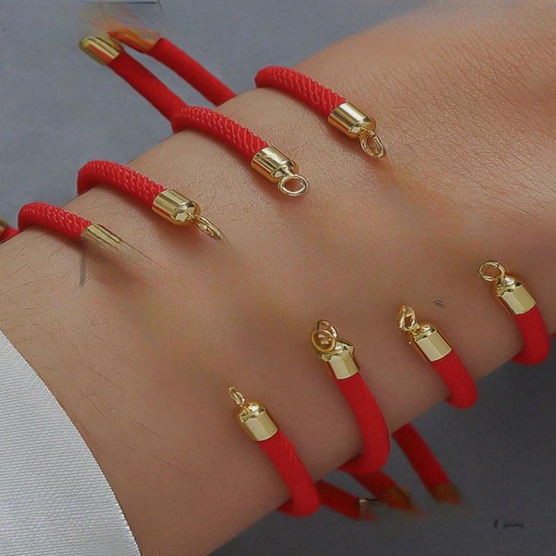 Adjustable Milan Style Colorful Bracelet - Red Rope, Handcrafted DIY Design