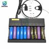 Chargeur de batterie 18650 Prise US/UE 10 emplacements Charge intelligente Sécurité Charge rapide Chargeur de batterie rechargeable Li-ion 18650