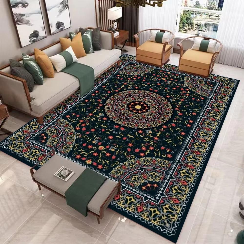 Luxury Bohemian Rugs Carpet Exotic Print Rug Home Decor Large Floor Mat for Spacious Living Room Bedroom Kitchen Classic