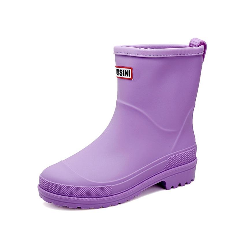 Nové dámské středně vysoké venkovní protiskluzové vodotěsné gumové boty