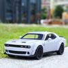 Maßstab 1/32 Dodge Hellcat Challenger Diecast Metall Rückzug Modellauto Hellcat mit Sound und Licht Hellcat Auto Spielzeug Geschenke für Kinder ab 3 Jahren
