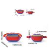 Polyester Hip Bag For Couples With Zipper Pockets For Outdoor Sports And Daily Use