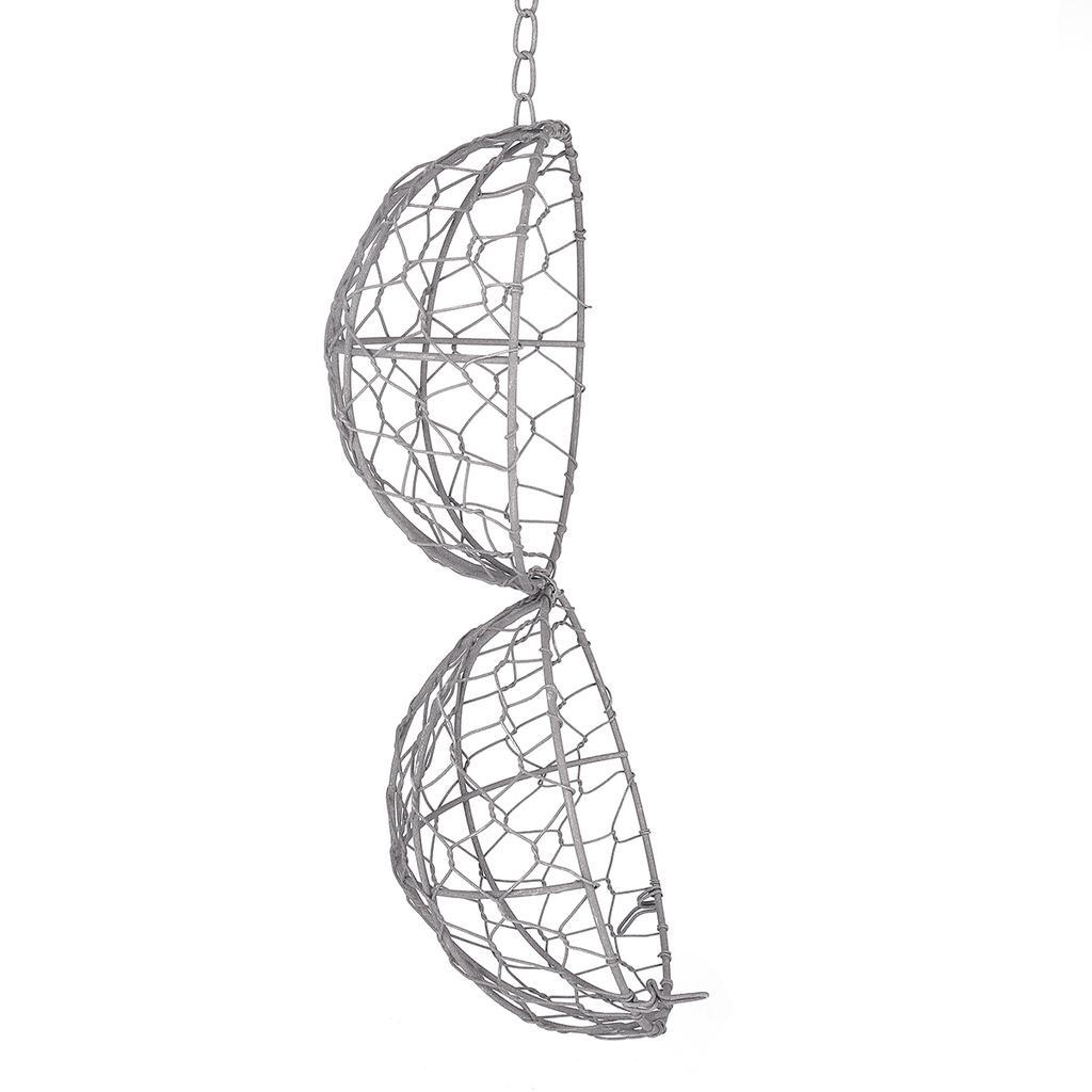 15cm Retro Iron Ball Shape Succulent Pot Metal Hanging Planter Plant Holder