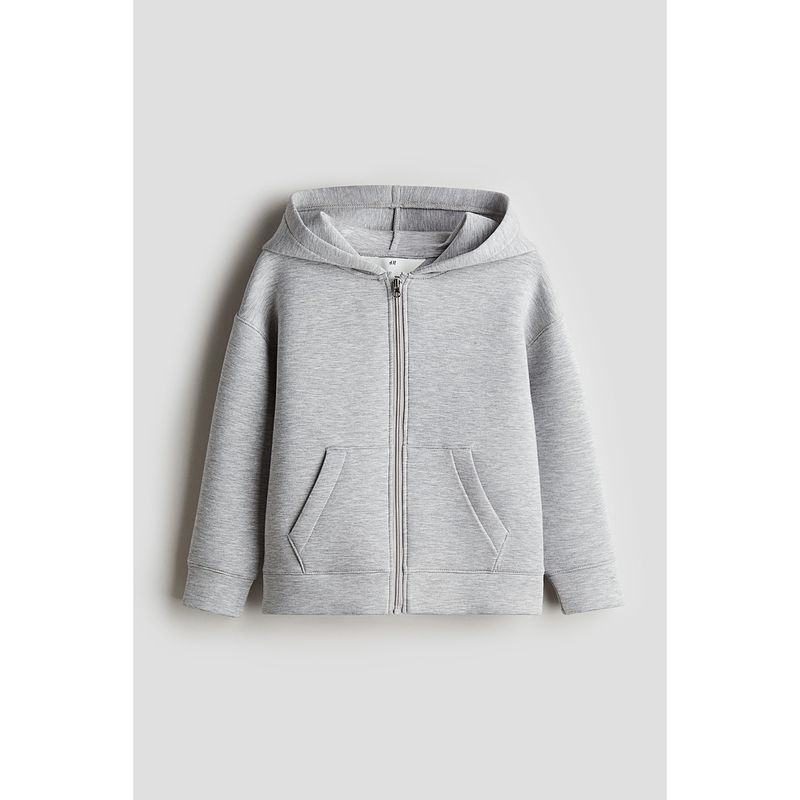 

HM Children s Clothing Girl Sweatshirt 25 Fall Slim Fit Casual Hooded Zip Long Sleeve Coat 1245279 Mixed light gray 110/56(2-4Y)