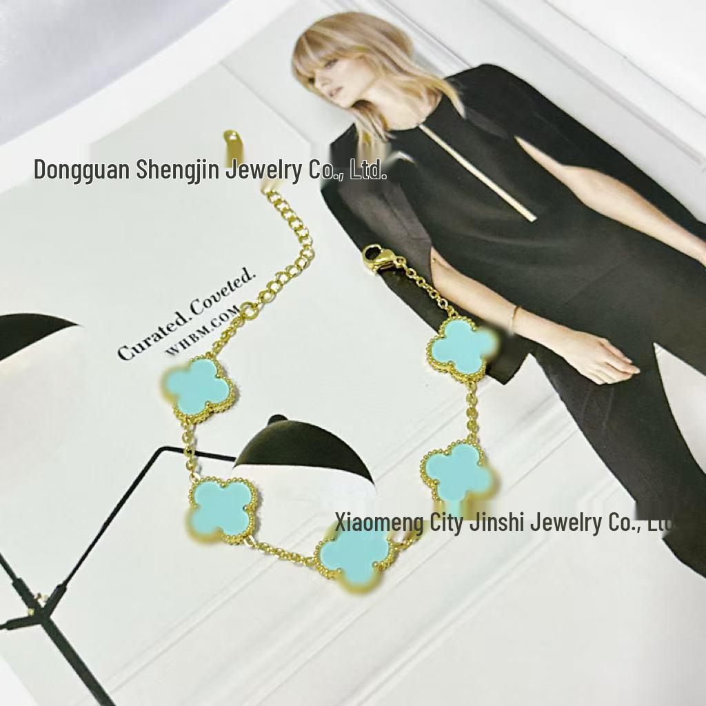 18K Gold-Plated Four-Leaf Clover Bracelet - Elegant, Durable & Versatile Women's Jewelry