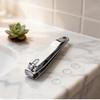 [Classic Nail Clipper] Single-Pack Large Stainless Steel Nail Clipper with File | Classic Style, Flat Blade Edge, Non-Foldable