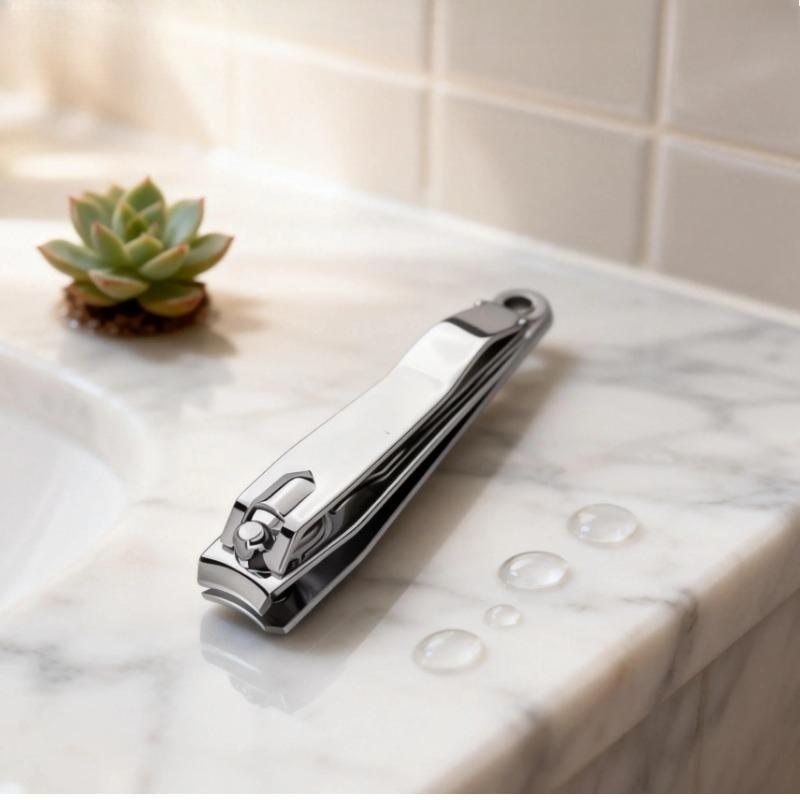 [Classic Nail Clipper] Single-Pack Large Stainless Steel Nail Clipper with File | Classic Style, Flat Blade Edge, Non-Foldable