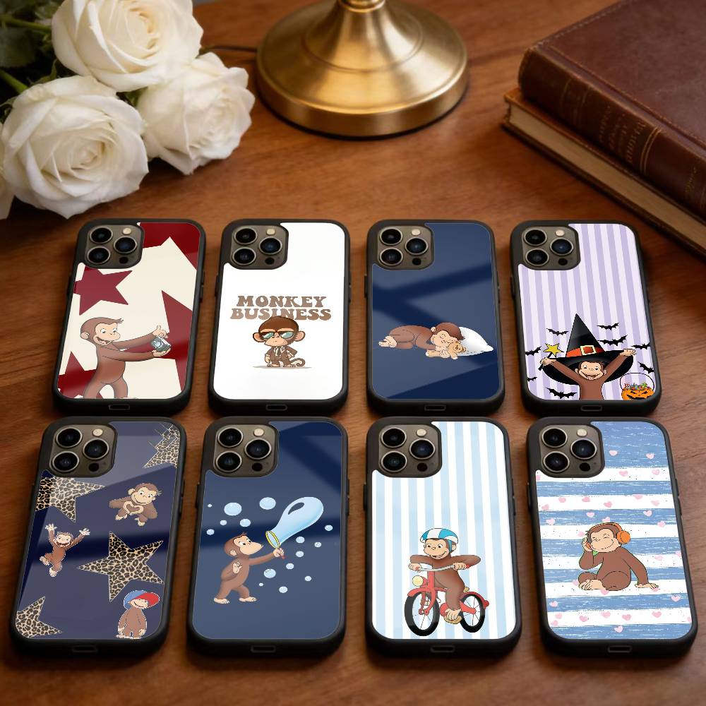 Monkey Brushing Teeth Phone Case For iPhone 17,16,15,14,13,Pro,Max,Plus,Magnetic For Magsafe Wireless Charging