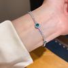 Geometric Zircon Oval Pendant Bracelet For Women With Luxury Style And Gift Occasion