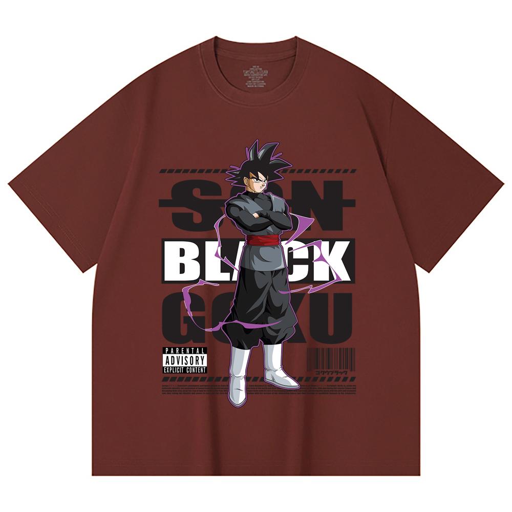 230 Gsm 100% Cotton Dragon Ball V16 Black Goku Print Unisex Heavy Cotton T Shirt