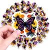 56 Gothic Dark Wind Waterproof Purple Flower Animal Stickers, Water Cup Notebook Decorative Stickers
