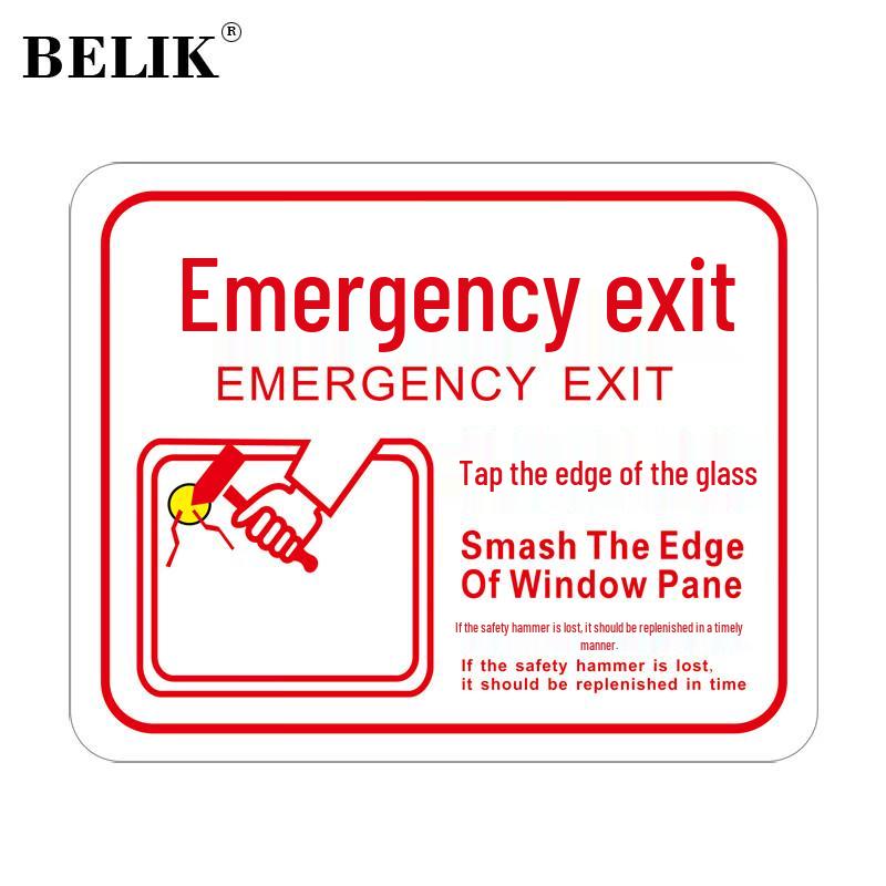 BELIK Emergency Exit Safety Stickers 15x20CM