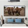 Black and White Animals Poster Print Wall Art Canvas Painting African Wild Elephant Family Picture On the Wall Home Decoration