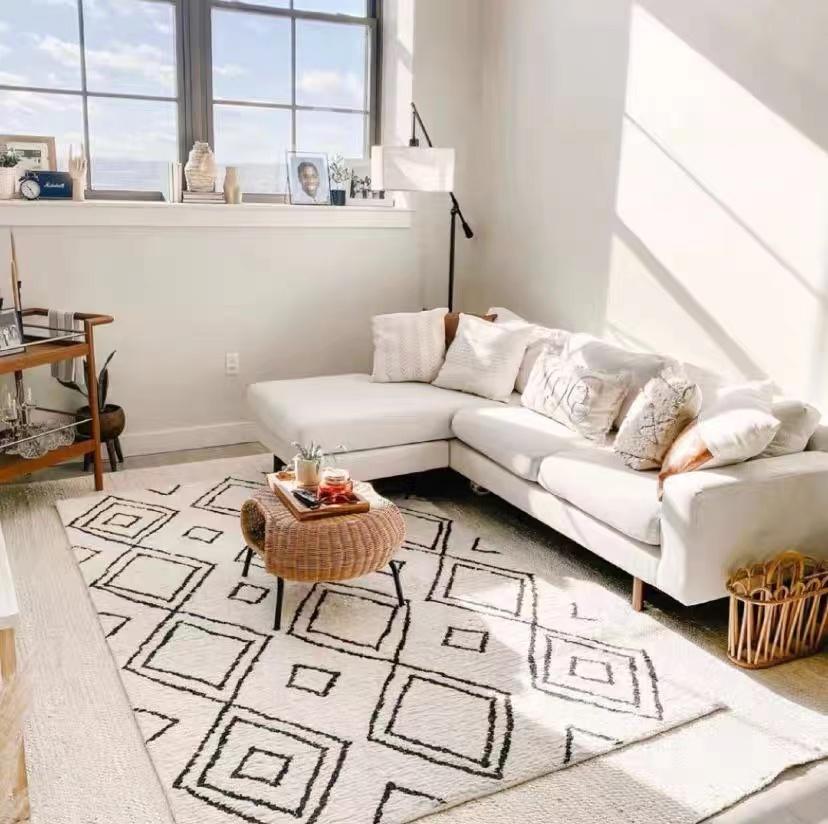 Minimalist Lines Living Room Decoration Carpet Fluffy Soft Mat Bedroom Decor Rugs Cloakroom Lounge Rug Home Large Area Carpets