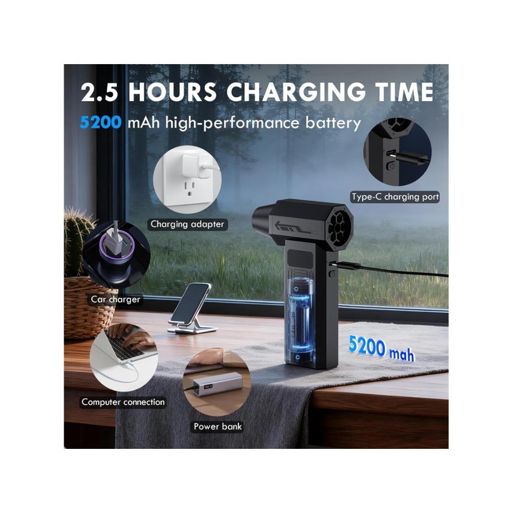 Multi-functional electric dust collector, LED display screen, 4 speed settings
