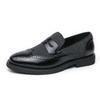 British Style Trendy Men's Leather Casual Shoes Party Banquet Formal Shoes Men's Pointed Toe Shoes for Wedding Wear-resistant