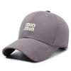 Spring Autumn Cotton Baseball Cap With Embroidered Letters For Casual Outdoor Sun Protection
