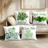 St Patricks Day Irish Printing Cushion Cover Soft Plush Throw Pillow Cover  DoubleSided Cushion Case  Sofa  Home Decor