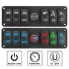 6 Gang 24V 12V Switch Panel Car Light Toggle Truck Buttons Voltage Test RV Caravan Accessories For Boat Marine Trailer CamperGood product