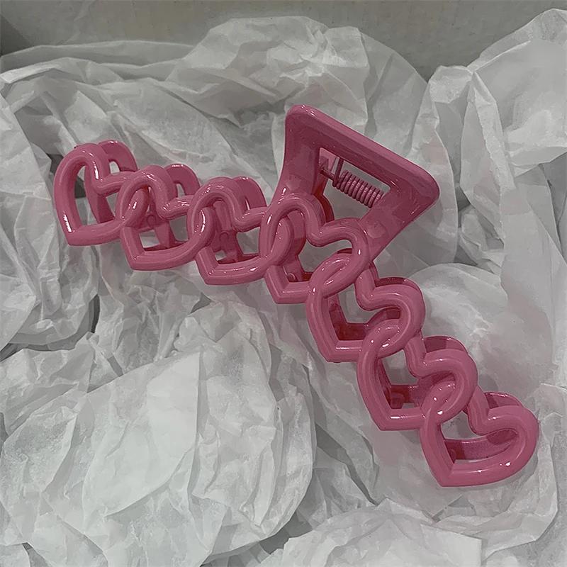 

Новый Y2k Дофаминовый Девушка Мода Розовый Цвет Полые Геометрические Звезда Сердце Заколки для Волос Женские Зажим для Волос Кросс Ободок Зажим-Акула