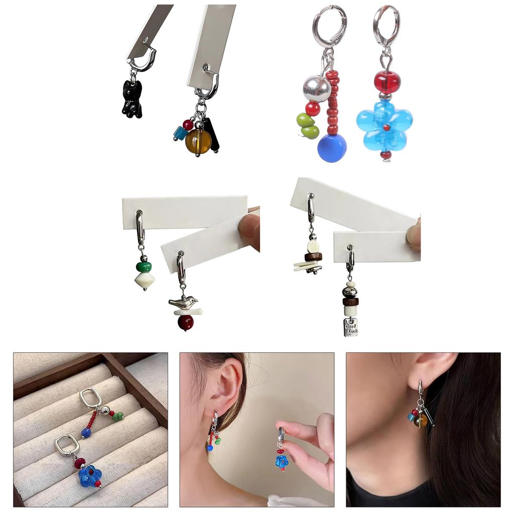 Trendy Asymmetric Dog Earrings In Black Alloy Ear Rings Jewelry Perfect For Young Women Seeking Fashionable Accessories