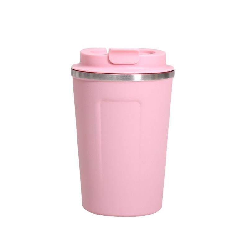New Simple and Creative Stainless Steel Thermal Insulation Coffee Cup Fashionable Solid Color Mug Student Portable Water Cup